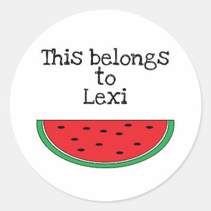 Personalisierte "Wassermelone" Aufkleber