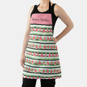 Personalisierte Wassermelone Pink Grün Weiß Schwar Schürze