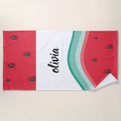 Personalisierte Wassermelone Strandtuch (Vorderseite)