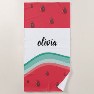 Personalisierte Wassermelone Strandtuch