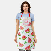 Personalisierte Wassermelonen-Muster-Küchenschürze Schürze (Getragen)