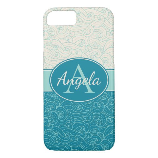 Personalisierte Wasserwaves Case-Mate iPhone Hülle (Rückseite)