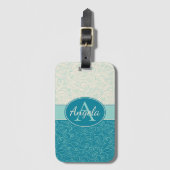 Personalisierte Wasserwaves Gepäckanhänger (Vorderseite Vertikal)