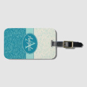 Personalisierte Wasserwaves Gepäckanhänger (Vorderseite (Horizontal))