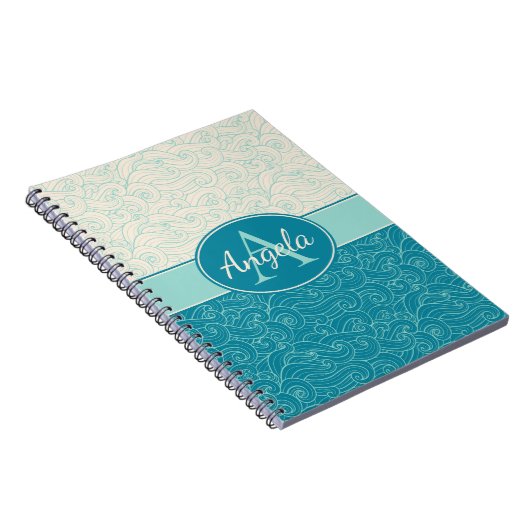 Personalisierte Wasserwaves Notizblock (Rechte Seite)