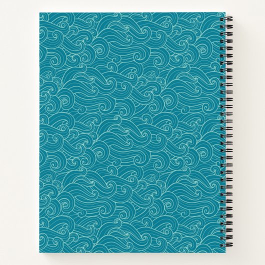 Personalisierte Wasserwaves Notizblock (Rückseite)