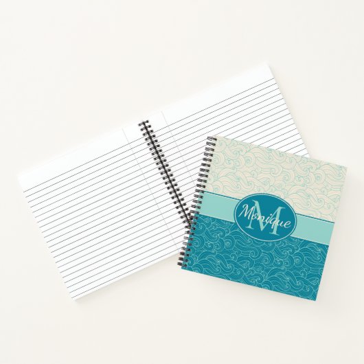 Personalisierte Wasserwaves Notizblock (Innenseite)