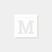 Personalisierte Wasserzeichen-Monogramm Postit®-No Post-it Klebezettel (Vorderseite)