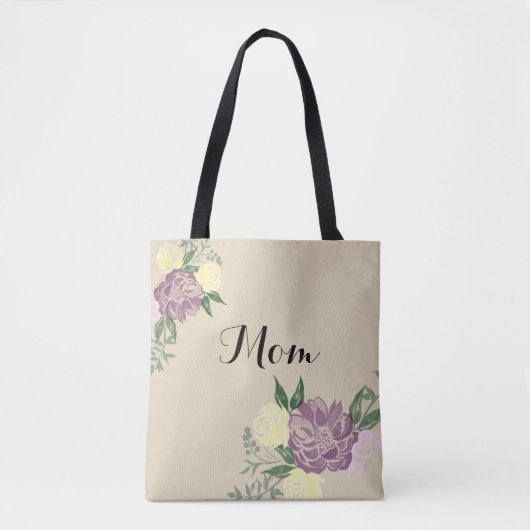 Personalisierte Watercolor-Blumen-Taschen-Tasche Tasche (Vorderseite)