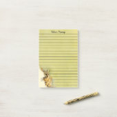 Personalisierte Watercolor Cat Profile Whiskers Li Post-it Klebezettel (Auf Schreibtisch)