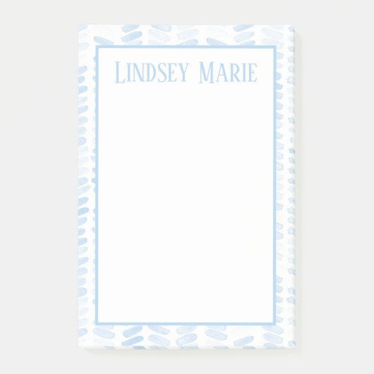 PERSONALISIERTE WATERCOLOR-Nachhinweise Post-it Klebezettel (Vorderseite)