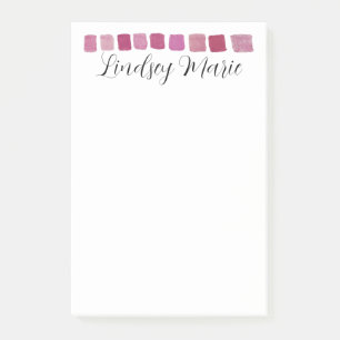 PERSONALISIERTE WATERCOLOR-Nachhinweise Post-it Klebezettel