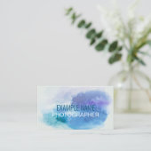 Personalisierte "Watercolor Splash" (Amerikanisch) Visitenkarte (Stehend Vorderseite)