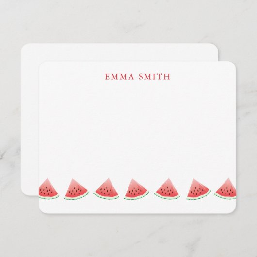 Personalisierte Watermelon-Karte Mitteilungskarte (Vorne/Hinten)