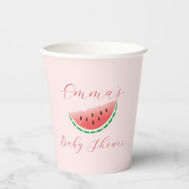 Personalisierte Watermelon-Themenpapierketten Pappbecher