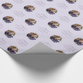 Personalisierte Wavy Frame Simple Bow Frohe Weihna Geschenkpapier (Ecke)