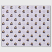 Personalisierte Wavy Frame Simple Bow Frohe Weihna Geschenkpapier (Flach)