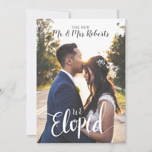 Personalisierte "We Elopement Announcement Card" Einladung (Vorderseite)