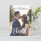 Personalisierte "We Elopement Announcement Card" Einladung (Stehend Vorderseite)