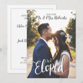 Personalisierte "We Elopement Announcement Card" Einladung (Vorne/Hinten)