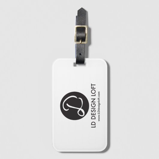 Personalisierte Website hinzufügen Logo hier Einfa Gepäckanhänger (Vorderseite Vertikal)