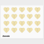 PERSONALISIERTE WEDD-ENVELOPE HERZ-SIEGEL-STICKER Herz-Aufkleber (Blatt)