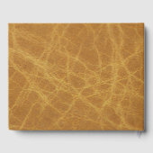 Personalisierte Wedding Monogram Imitats Leather C Gästebuch (Rückseite)