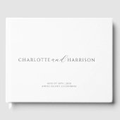 Personalisierte Wedding Monogram White Gästebuch (Vorderseite)