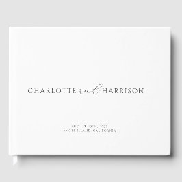 Personalisierte Wedding Monogram White Gästebuch