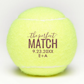 Personalisierte Wedding Tennis Balls Perfect Match Tennisbälle