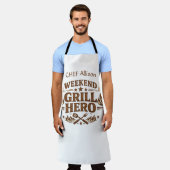 Personalisierte Weekend Grill Hero BBQ-Schürze | B Schürze (Getragen)