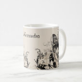 Personalisierte weibliche Schmetterlinge Kaffeetasse (VorderseiteRechts)