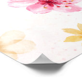 Personalisierte weiche Farbe Blumenbezeichnungen P Poster (Ecke)