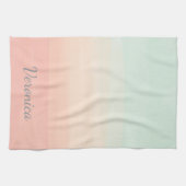 Personalisierte weiche Farbe Name in Pastel Ombre Geschirrtuch (Horizontal)