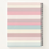 Personalisierte weiche Pastell-Regenbogenstreifen Notizblock (Rückseite)