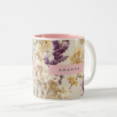 Personalisierte weiche Wildblume Wiese Floral Zweifarbige Tasse (VorderseiteRechts)