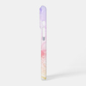 Personalisierte weiche Zuckerwatte-Blumen iPhone Hülle (Linke Seite)