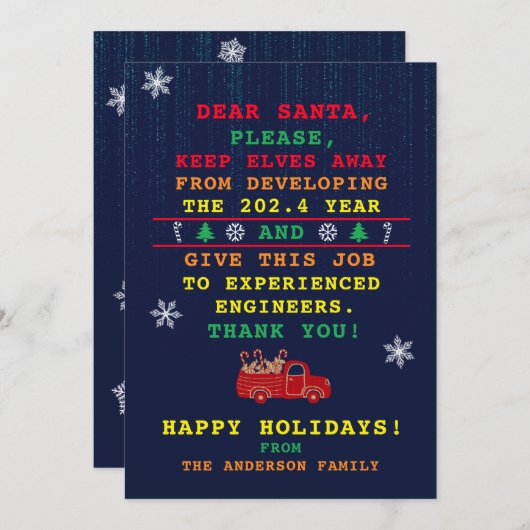 Personalisierte Weihnachten (Vorne/Hinten)