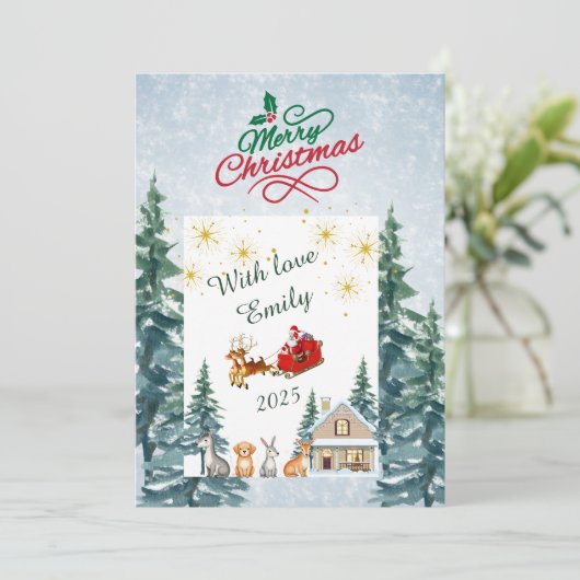 Personalisierte Weihnachten (Stehend Vorderseite)