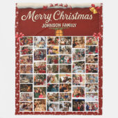 Personalisierte Weihnachten 44 FotoCollage Fleecedecke (Vorderseite)
