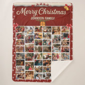 Personalisierte Weihnachten 44 FotoCollage Sherpadecke (Vorderseite)