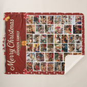 Personalisierte Weihnachten 44 FotoCollage Sherpadecke (Vorderseite (Horizontal))
