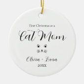 Personalisierte Weihnachten als Cat Mama Ornament (Vorne)