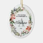Personalisierte Weihnachten als Großeltern Keramik Ornament (Rechts)