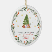 Personalisierte Weihnachten als Großvater Keramik Ornament (Rechts)