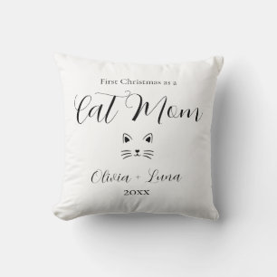 Personalisierte Weihnachten als Katzengeschenk Mam Kissen