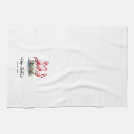 Personalisierte Weihnachten am Strand Geschirrtuch (Horizontal)