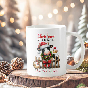 Personalisierte Weihnachten auf den Landtieren Kaffeetasse