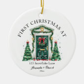 Personalisierte Weihnachten auf unserer neuen Zuha Keramik Ornament (Vorne)