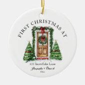 Personalisierte Weihnachten auf unserer neuen Zuha Keramik Ornament (Vorne)